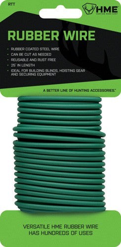 Hme Rubber Wire 25' Green -