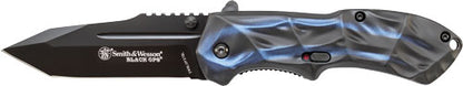 S&w Knife Black Ops 3rd Gen. - Blue Handle Tanto Magic Assist