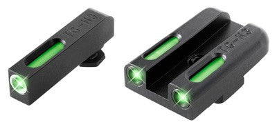 Truglo Sight Set Glock Low - Tfx Tritium-fiber Optic Green