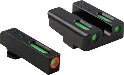 Truglo Sight Set Glock Low - Tfx Pro Green-orange Outline