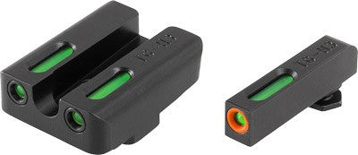 Truglo Sight Set Glock High - Tfx Pro Green-orange Outline