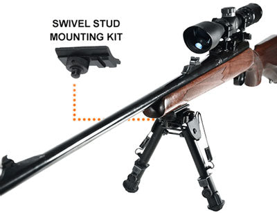 Utg Bipod Tactical Op 5.9-7.3" - Picatinny Mount W-stud Adapter 5