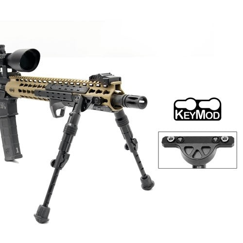 Utg Bipod Recon Flex Keymod - Matte Blk Center H 5.7"-8" 6