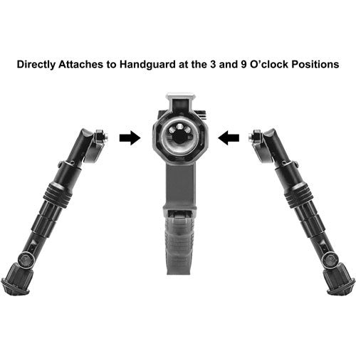 Utg Bipod Recon Flex M-lok - Matte Blk Center H 5.7"-8"