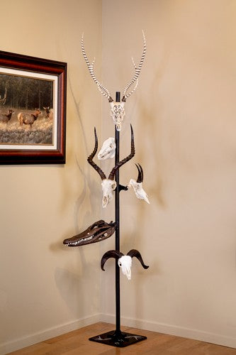 Skull Hooker Trophy Tree W- 5 - Brackets Customizable Display