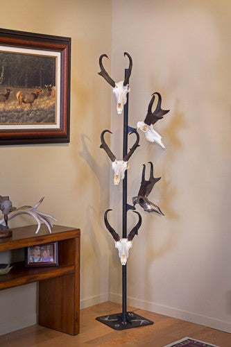 Skull Hooker Trophy Tree W- 5 - Brackets Customizable Display 4