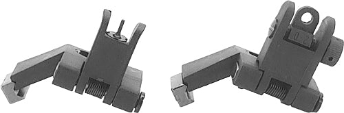 Je Flip-up Front And Rear - Offset Polymer Sight Set Black