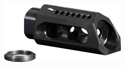 Yhm Slant Muzzle Brake-comp - 5.56mm For 1-2x28 Threads