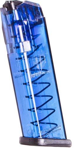 Ets Magazine Glock 17 9mm 17rd - Trans Blue Fits 17-19-26-34