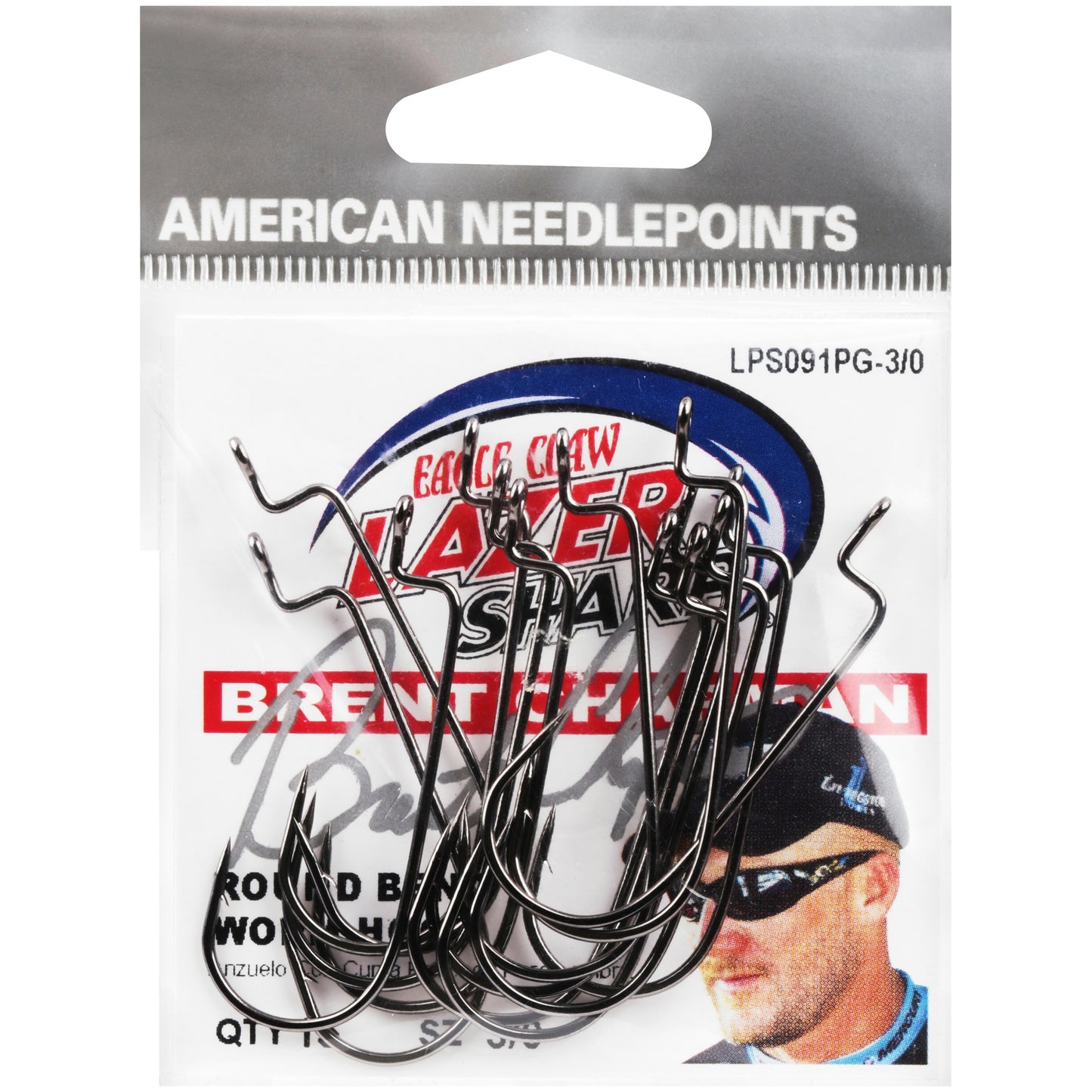 Eagle Claw® Lazer Sharp® Brent Chapman Round Bend Worm Hooks