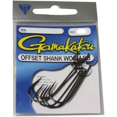 Gamakatsu Offset Shank Round Bend Worm Fish Hooks