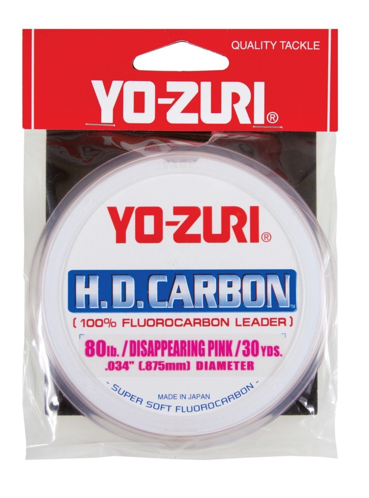 Yo-Zuri HD Carbon Disappearing Pink 30 Yards Fluorocarbon Leader